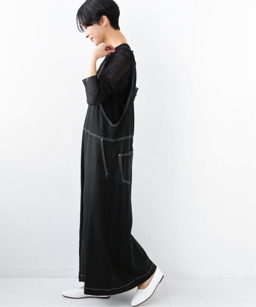 JOURNAL STANDARD relume（ジャーナルスタンダード　レリューム）の「リネン/VISキャンバス エプロンワンピース◆（ワンピース・レディース・ブラック/ベージュ・FREE）」の11枚目の写真