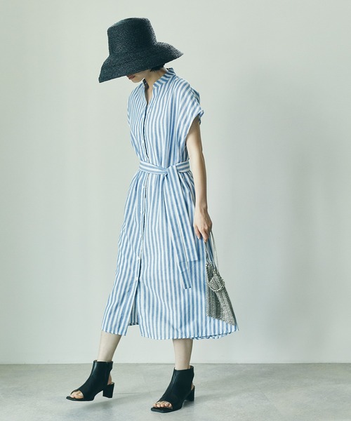 セール ストライプシャツワンピース シャツワンピース Ecrire エクリール のファッション通販 Zozotown