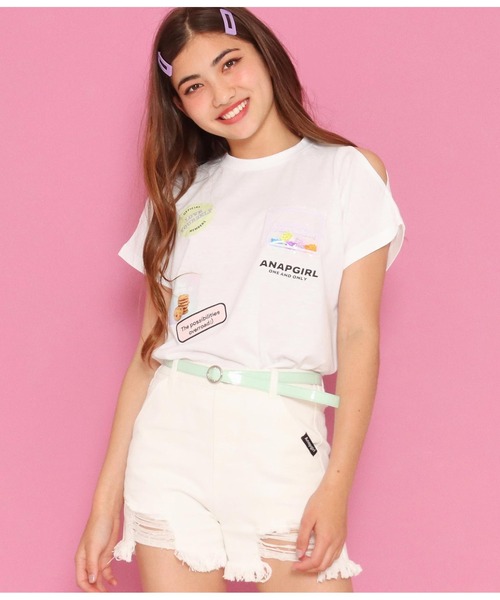 ANAP GｉRL（アナップガール）の「リバーシブルエナメル細ベルト（ベルト・キッズ・ミント/イエロー/ラベンダー・FREE）」の10枚目の写真