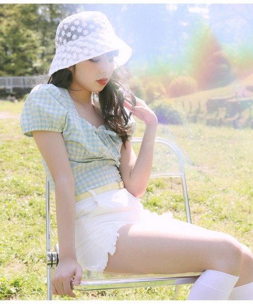 ANAP GｉRL（アナップガール）の「リバーシブルエナメル細ベルト（ベルト・キッズ・ミント/イエロー/ラベンダー・FREE）」の16枚目の写真