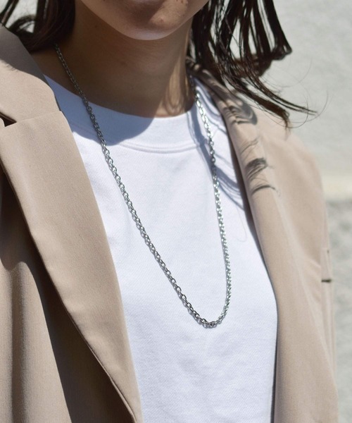 LHME(エルエイチエムイー)の「LHME 100%PURE!!!アズキチェーンロングネックレス/サージカルステンレス316L(金属アレルギー対応)(ネックレス・レディース・シルバー・70cm)」の10枚目の写真