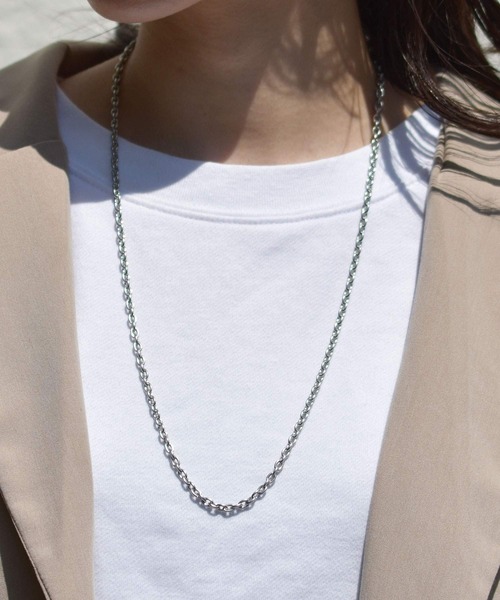 LHME(エルエイチエムイー)の「LHME 100%PURE!!!アズキチェーンロングネックレス/サージカルステンレス316L(金属アレルギー対応)(ネックレス・レディース・シルバー・70cm)」の11枚目の写真