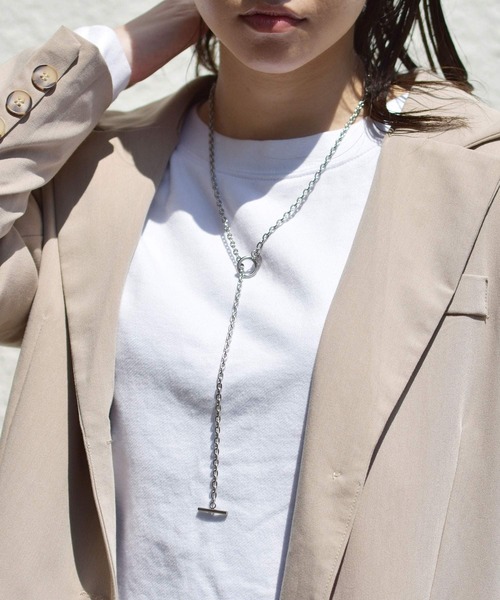 LHME(エルエイチエムイー)の「LHME 100%PURE!!!アズキチェーンロングネックレス/サージカルステンレス316L(金属アレルギー対応)(ネックレス・レディース・シルバー・70cm)」の12枚目の写真