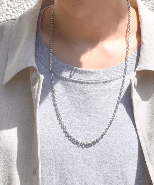 LHME(エルエイチエムイー)の「LHME 100%PURE!!!アズキチェーンロングネックレス/サージカルステンレス316L(金属アレルギー対応)(ネックレス・レディース・シルバー・70cm)」の5枚目の写真