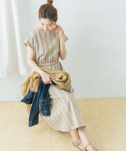 セール Web限定 リネンライクストライプワンピース ワンピース Urban Research Rosso Women アーバンリサーチ ロッソ のファッション通販 Zozotown