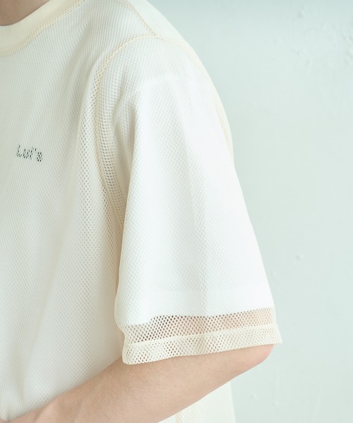 Lui's(ルイス)の「ビッグメッシュTシャツ(Tシャツ/カットソー・メンズ・ベージュ/ブラック/ホワイト・FREE)」の6枚目の写真