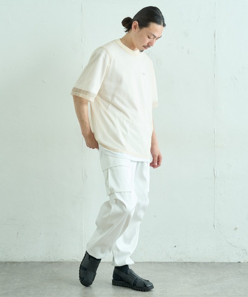 Lui's(ルイス)の「ビッグメッシュTシャツ(Tシャツ/カットソー・メンズ・ベージュ/ブラック/ホワイト・FREE)」の12枚目の写真