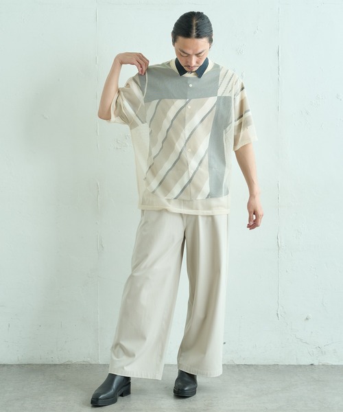 Lui's(ルイス)の「ビッグメッシュTシャツ(Tシャツ/カットソー・メンズ・ベージュ/ブラック/ホワイト・FREE)」の10枚目の写真