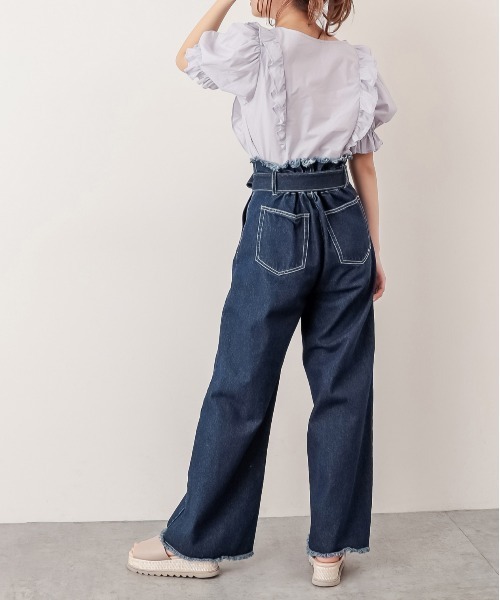 OLIVE des OLIVE（オリーブデオリーブ）の「天使のブラウス/フリルブラウス（シャツ/ブラウス・レディース・オフホワイト/ブラック/ベージュ/ライトグレー/サックスブルー・FREE）」の14枚目の写真