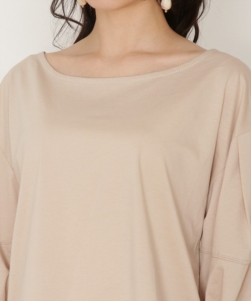 WILLSELECTION(ウィルセレクション)の「シルケット天竺ボリュームスリーブ飾り釦トップス(Tシャツ/カットソー・レディース・ライトベージュ/ブラック/オフホワイト/ブラック系その他4/ピンク・MEDIUM)」の11枚目の写真