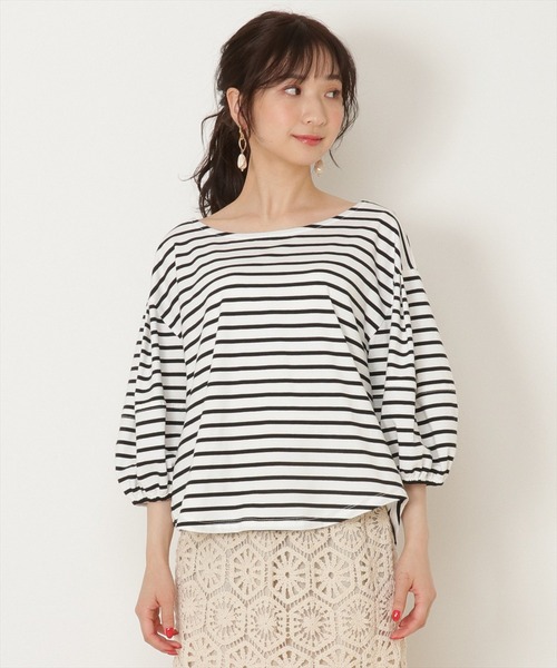 WILLSELECTION(ウィルセレクション)の「シルケット天竺ボリュームスリーブ飾り釦トップス(Tシャツ/カットソー・レディース・ライトベージュ/ブラック/オフホワイト/ブラック系その他4/ピンク・MEDIUM)」の16枚目の写真