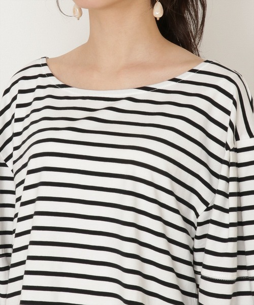 WILLSELECTION(ウィルセレクション)の「シルケット天竺ボリュームスリーブ飾り釦トップス(Tシャツ/カットソー・レディース・ライトベージュ/ブラック/オフホワイト/ブラック系その他4/ピンク・MEDIUM)」の20枚目の写真