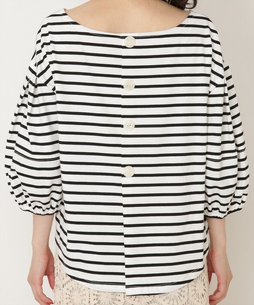 WILLSELECTION(ウィルセレクション)の「シルケット天竺ボリュームスリーブ飾り釦トップス(Tシャツ/カットソー・レディース・ライトベージュ/ブラック/オフホワイト/ブラック系その他4/ピンク・MEDIUM)」の21枚目の写真