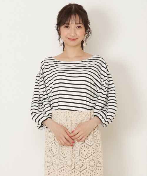 WILLSELECTION(ウィルセレクション)の「シルケット天竺ボリュームスリーブ飾り釦トップス(Tシャツ/カットソー・レディース・ライトベージュ/ブラック/オフホワイト/ブラック系その他4/ピンク・MEDIUM)」の15枚目の写真