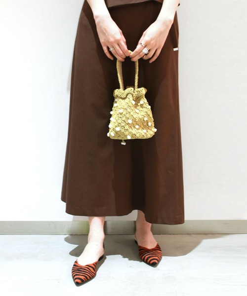 G.V.G.V.（ジーヴィージーヴィー）の「WRAPRED JUMPER SKIRT（スカート・レディース・ブラック/ブラウン・36/34）」の7枚目の写真