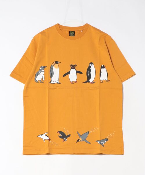 PARKS TOKYO SELECT（パークストウキョウセレクト）の「【UNIVERD72】プリントTシャツ(PENGUIN)（Tシャツ/カットソー・メンズ・ホワイト/ブラック/ブルー/キャメル・MEDIUM/X-LARGE/LARGE）」の4枚目の写真
