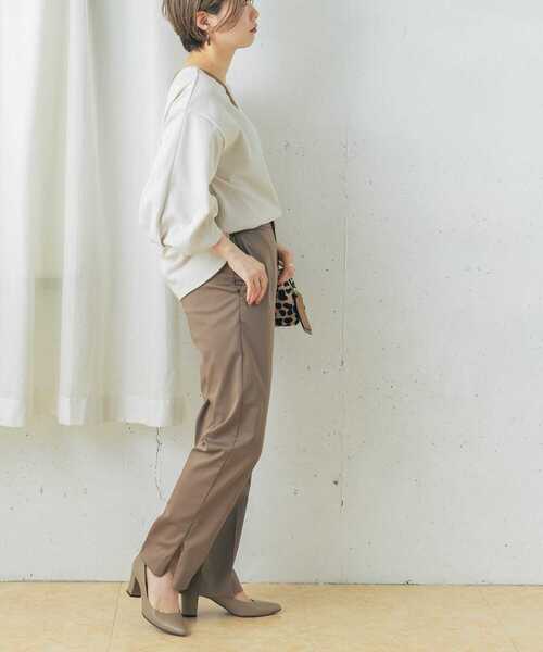 URBAN RESEARCH ROSSO WOMEN(アーバンリサーチ ロッソ)の「サイドジップスリットパンツ(その他パンツ・レディース・ブラック/モカ・38/36)」の5枚目の写真