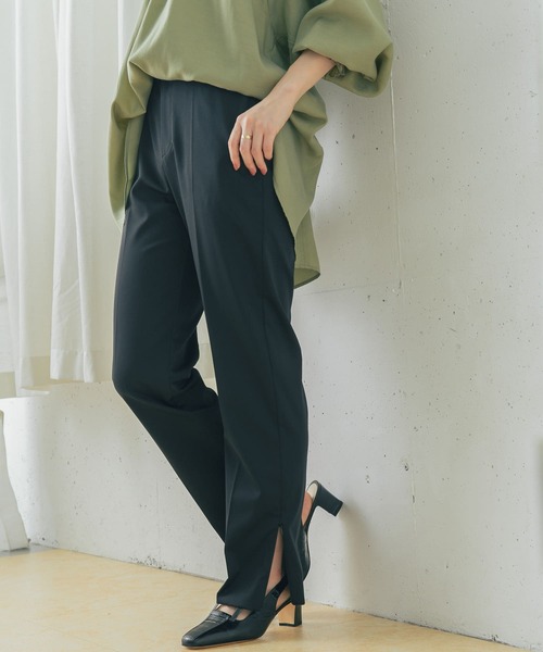 URBAN RESEARCH ROSSO WOMEN(アーバンリサーチ ロッソ)の「サイドジップスリットパンツ(その他パンツ・レディース・ブラック/モカ・38/36)」の7枚目の写真