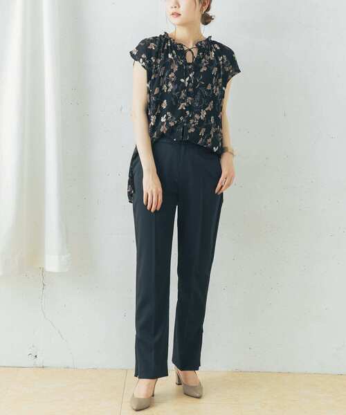 URBAN RESEARCH ROSSO WOMEN(アーバンリサーチ ロッソ)の「サイドジップスリットパンツ(その他パンツ・レディース・ブラック/モカ・38/36)」の14枚目の写真