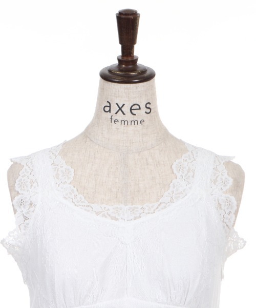 450◇バックモチーフレースタンク ネイビー axes femme アクシーズ タンク | axes femme | axes femme online shop