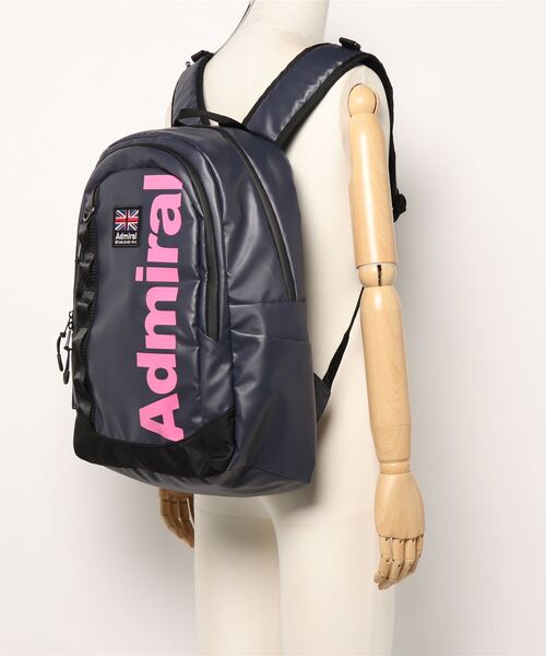 Admiral(アドミラル)の「Admiral(アドミラル)ラウンドバックパック 抗菌ポケット付き ASPL-02(バックパック/リュック・メンズ・ネイビー系2/ブラック/ネイビー系1・ONE SIZE)」の4枚目の写真