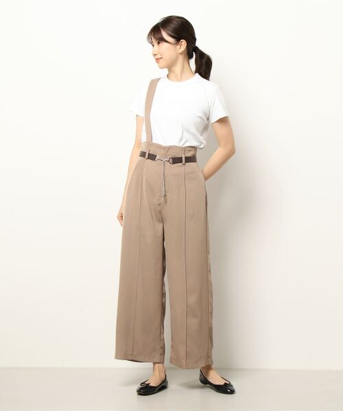 ワンショルダーワイドパンツ