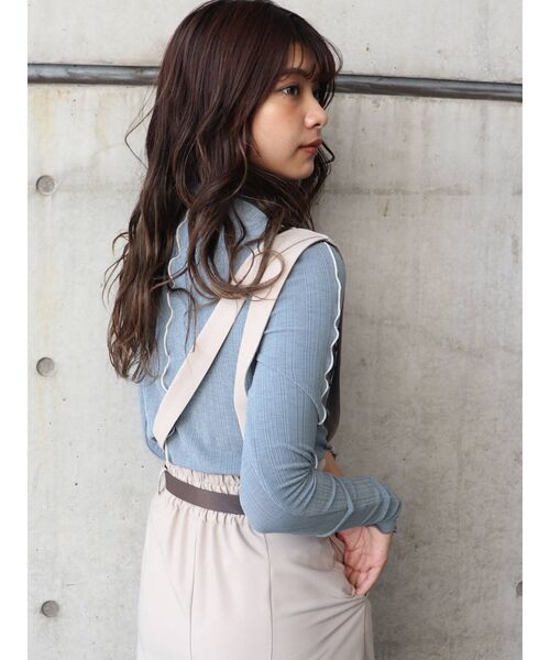 MURUA（ムルーア）の「ワンショルダーワイドパンツ（スラックス・レディース・ブラック/ブルー/アイボリー/モカ・1/2）」の20枚目の写真