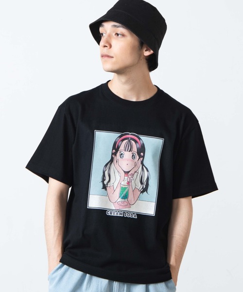 WEGO GRAPHICS（ウィゴーグラフィックス）の「WEGO/放課後アートWEGO/部 三枝かりん T（Tシャツ/カットソー・メンズ・ホワイト/ブラック・MEDIUM/LARGE/X-LARGE）」の2枚目の写真
