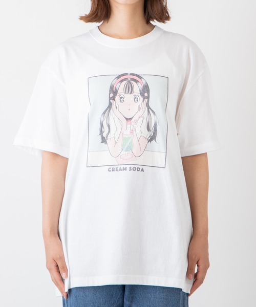 WEGO GRAPHICS（ウィゴーグラフィックス）の「WEGO/放課後アートWEGO/部 三枝かりん T（Tシャツ/カットソー・メンズ・ホワイト/ブラック・MEDIUM/LARGE/X-LARGE）」の9枚目の写真