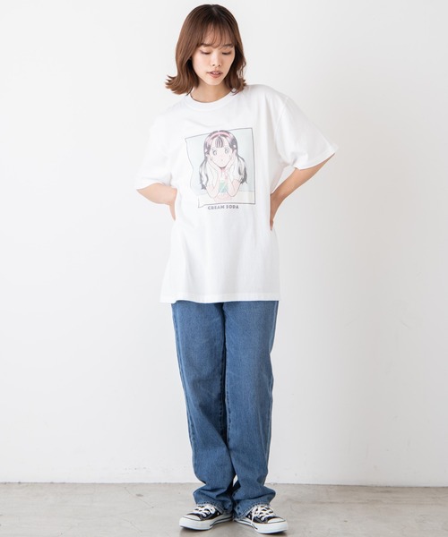 WEGO GRAPHICS（ウィゴーグラフィックス）の「WEGO/放課後アートWEGO/部 三枝かりん T（Tシャツ/カットソー・メンズ・ホワイト/ブラック・MEDIUM/LARGE/X-LARGE）」の3枚目の写真
