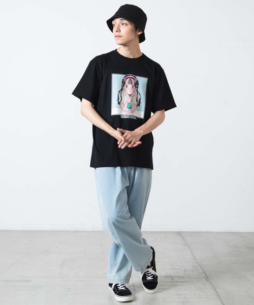 WEGO GRAPHICS（ウィゴーグラフィックス）の「WEGO/放課後アートWEGO/部 三枝かりん T（Tシャツ/カットソー・メンズ・ホワイト/ブラック・MEDIUM/LARGE/X-LARGE）」の7枚目の写真