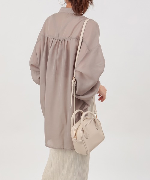 COLONY 2139（コロニートゥーワンスリーナイン）の「バンドカラーボリューム袖シアーシャツ（シャツ/ブラウス・レディース・ブラック/オフホワイト/グレイッシュベージュ・FREE）」の17枚目の写真