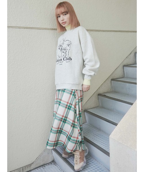 merry jenny（メリージェニー）の「【セットアップ】チェックタックマキシスカート（スカート・レディース・レッド/グリーン・FREE）」の6枚目の写真