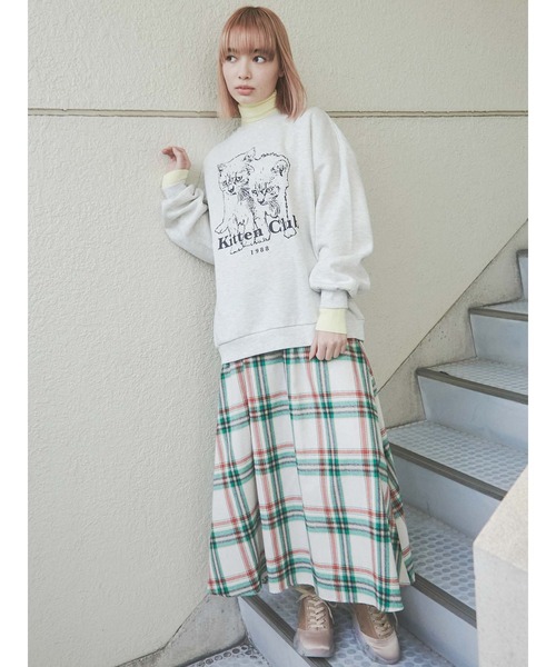 merry jenny（メリージェニー）の「【セットアップ】チェックタックマキシスカート（スカート・レディース・レッド/グリーン・FREE）」の10枚目の写真