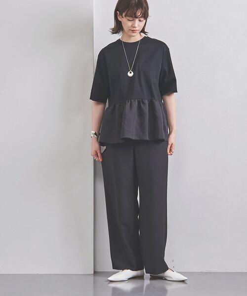 UNITED ARROWS（ユナイテッドアローズ）の「＜UNITED ARROWS＞C/P COMBI ティアード プルオーバー B◆（Tシャツ/カットソー・レディース・ライトグレー/ブラック/ネイビー・FREE）」の5枚目の写真