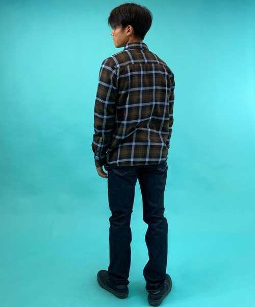 ☆VOLCOM ボルコム 裏起毛フード チェック シャツ風 ジャケット