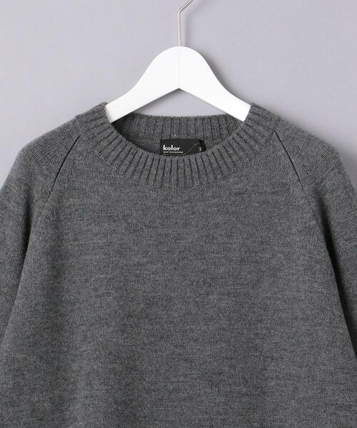 kolor（カラー）の「＜kolor（カラー）＞ クルーネック セーター■■■（ニット/セーター・メンズ・ダークグレー・3/1）」の3枚目の写真