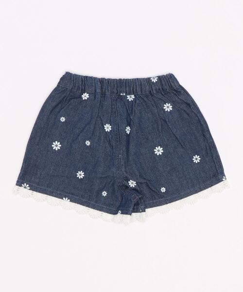 SLAP SLIP(スラップスリップ)の「SLAPSLIP/デニムチェック花柄プリントショートパンツ(90~130cm)(その他パンツ・キッズ・ブラック/ネイビー・120/110/130/90/100)」の8枚目の写真