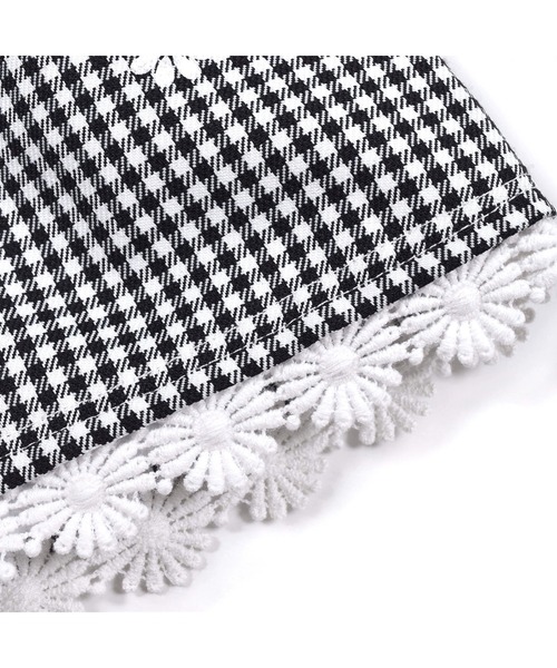 SLAP SLIP(スラップスリップ)の「SLAPSLIP/デニムチェック花柄プリントショートパンツ(90~130cm)(その他パンツ・キッズ・ブラック/ネイビー・120/110/130/90/100)」の15枚目の写真