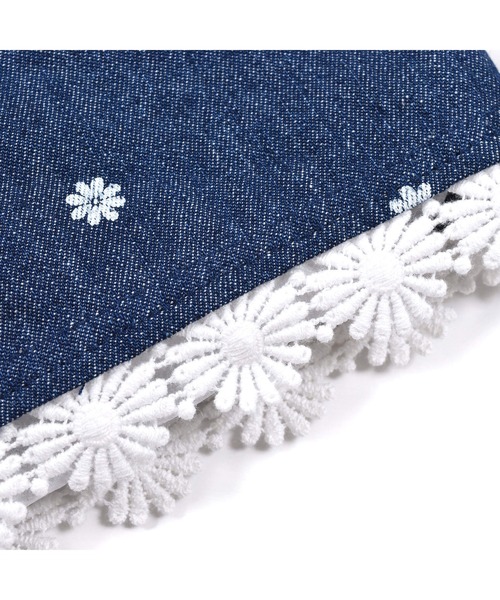 SLAP SLIP(スラップスリップ)の「SLAPSLIP/デニムチェック花柄プリントショートパンツ(90~130cm)(その他パンツ・キッズ・ブラック/ネイビー・120/110/130/90/100)」の6枚目の写真