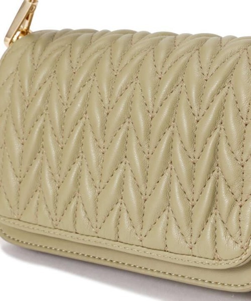 N.（N. Natural Beauty Basic）（エヌエヌナチュラルビューティーベーシック）の「◆ワイドベルトキルティングミニショルダーバッグ（ショルダーバッグ・レディース・ブラック/ナチュラル/ライトグリーン・ﾌﾘ-）」の14枚目の写真