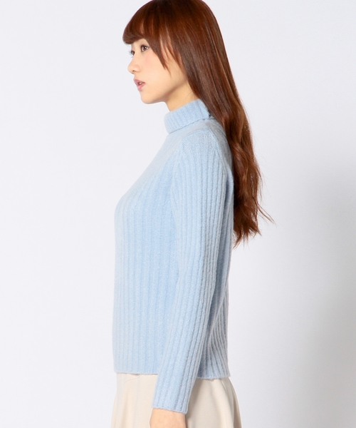 Another Edition（アナザーエディション）の「太リブショートプルオーバー/ AE フトRIB SRT PO◆（ニット/セーター・レディース・オフホワイト/ブラック/ライトブルー・フリー）」の6枚目の写真