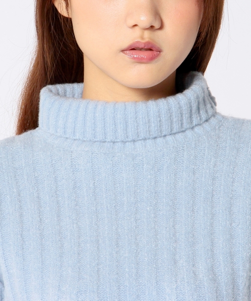 Another Edition（アナザーエディション）の「太リブショートプルオーバー/ AE フトRIB SRT PO◆（ニット/セーター・レディース・オフホワイト/ブラック/ライトブルー・フリー）」の7枚目の写真