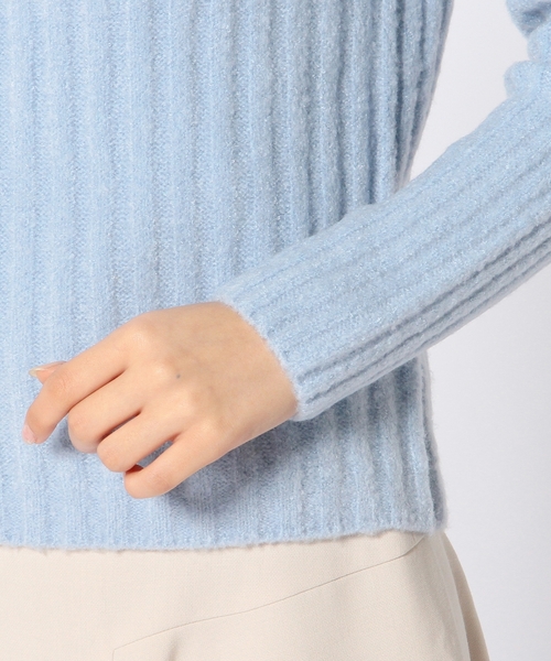 Another Edition（アナザーエディション）の「太リブショートプルオーバー/ AE フトRIB SRT PO◆（ニット/セーター・レディース・オフホワイト/ブラック/ライトブルー・フリー）」の12枚目の写真