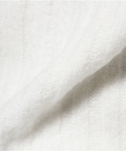 Another Edition（アナザーエディション）の「太リブショートプルオーバー/ AE フトRIB SRT PO◆（ニット/セーター・レディース・オフホワイト/ブラック/ライトブルー・フリー）」の10枚目の写真