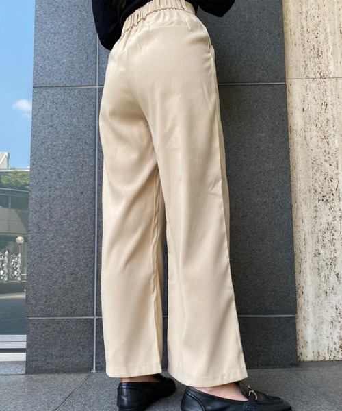 JUNOAH（ジュノア）の「フロントタックハイウエストストレートパンツ（その他パンツ・レディース・ブラック/ベージュ/モカ・X-LARGE/LARGE/MEDIUM）」の6枚目の写真