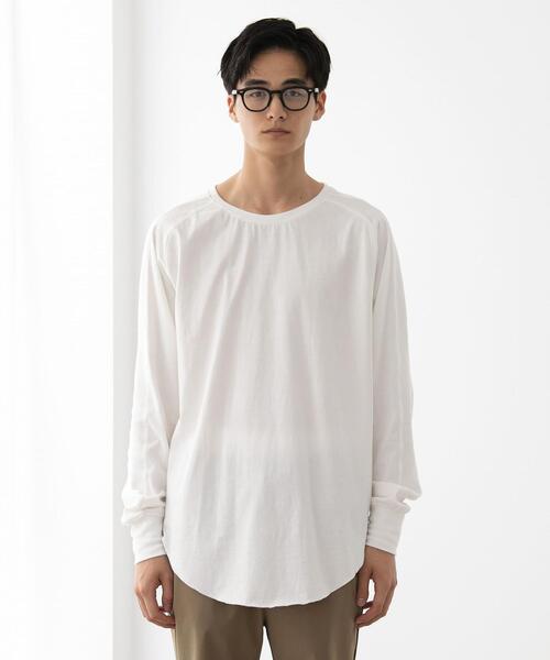 FEELING MADE（フィーリングメイド）の「FEELING MADE ヨークシーム プルオーバー <UNISEX>（Tシャツ/カットソー・レディース・ブラック/ベージュ/オフホワイト・MEDIUM/LARGE）」の6枚目の写真