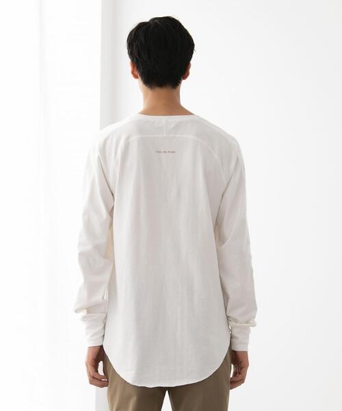 FEELING MADE（フィーリングメイド）の「FEELING MADE ヨークシーム プルオーバー <UNISEX>（Tシャツ/カットソー・レディース・ブラック/ベージュ/オフホワイト・MEDIUM/LARGE）」の10枚目の写真