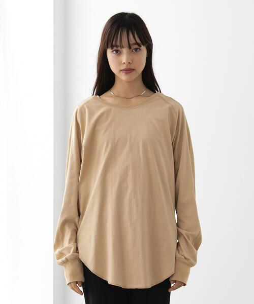 FEELING MADE（フィーリングメイド）の「FEELING MADE ヨークシーム プルオーバー <UNISEX>（Tシャツ/カットソー・レディース・ブラック/ベージュ/オフホワイト・MEDIUM/LARGE）」の14枚目の写真