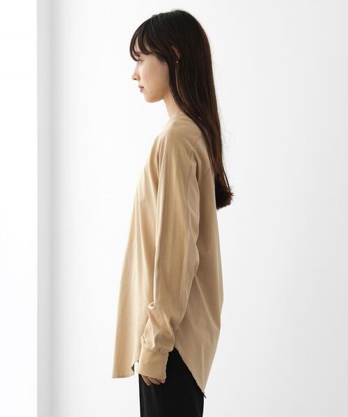 FEELING MADE（フィーリングメイド）の「FEELING MADE ヨークシーム プルオーバー <UNISEX>（Tシャツ/カットソー・レディース・ブラック/ベージュ/オフホワイト・MEDIUM/LARGE）」の15枚目の写真